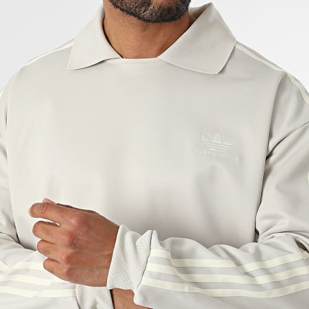 Adidas Originals - Polo Manches Longues Rugby JM9949 Beige