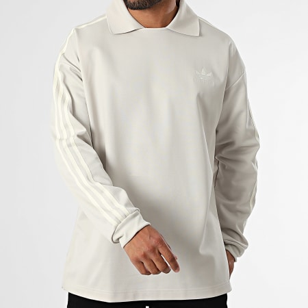 Adidas Originals - Polo Manches Longues Rugby JM9949 Beige