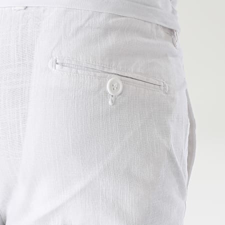 Armita - 463 Pantalones cortos chinos de lino blanco