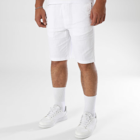Armita - 463 Pantalones cortos chinos de lino blanco