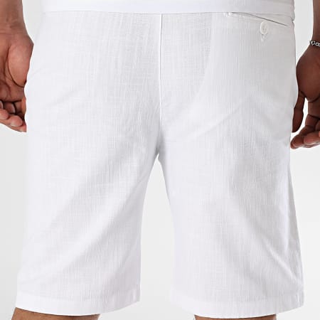 Armita - 463 Pantalones cortos chinos de lino blanco