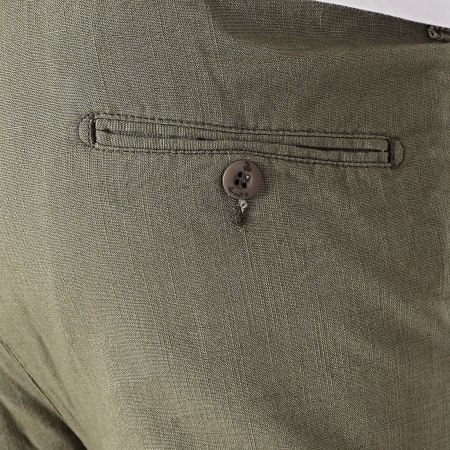 Armita - 463 Pantalones cortos chinos de lino verde caqui