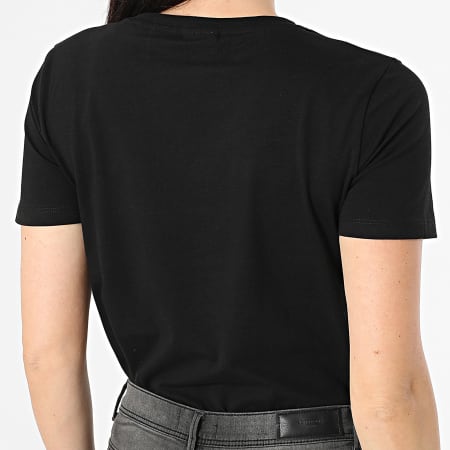 Guess - Tee Shirt Femme V5YI13-J1314 Noir Doré Strass
