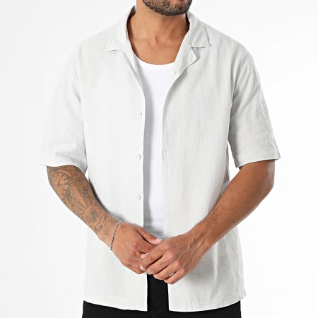 KZR - Chemise Manches Courtes En Lin 058 Gris