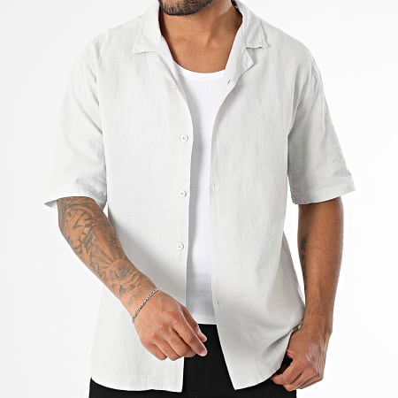 KZR - Chemise Manches Courtes En Lin 058 Gris