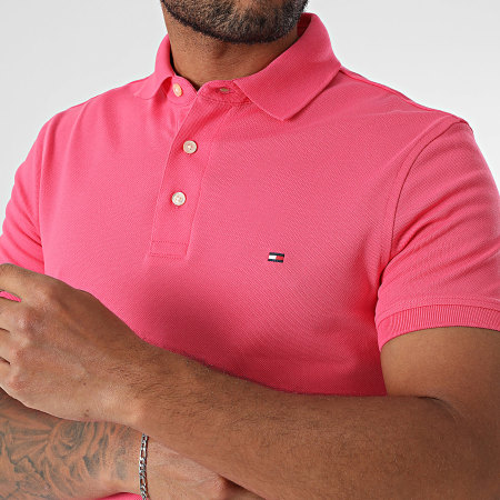 Tommy Hilfiger - Polo Manches Courtes Slim 1985 7771 Rose