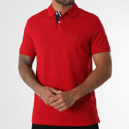 Tommy Hilfiger - Polo Manches Courtes Regular Fit MB Contrast Collar Cuff 9563 Rouge