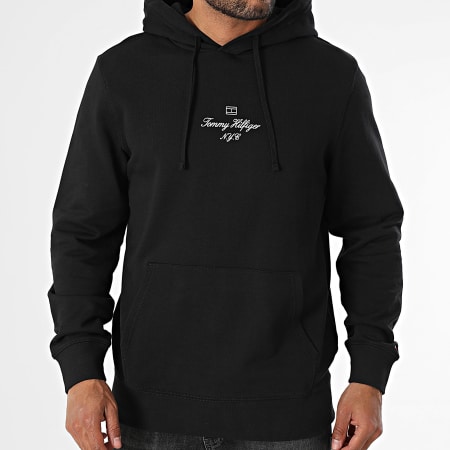 Tommy Hilfiger - Sweat Capuche Outline Flag Script 9372 Noir