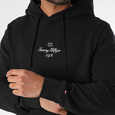 Tommy Hilfiger - Sweat Capuche Outline Flag Script 9372 Noir