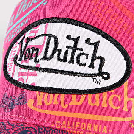 Von Dutch - Casquette Trucker VD-1-CT Blanc Rose Fuschia