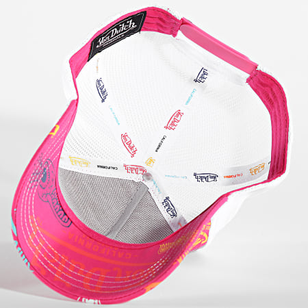 Von Dutch - Casquette Trucker VD-1-CT Blanc Rose Fuschia