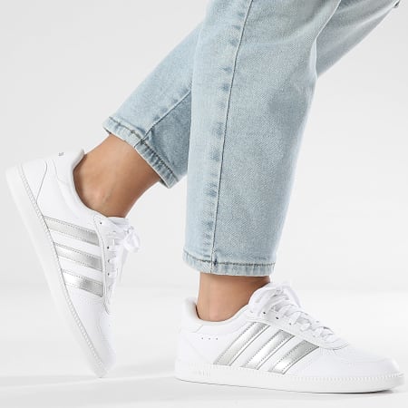 Adidas Sportswear - Baskets Femme Breaknet Sleek JI3527 Footwear White Silver Metallic