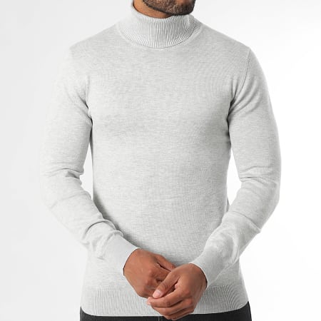 LBO - 1988 Light Heather Grey Roll Neck Sweater