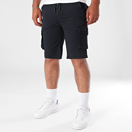 Paname Brothers - Pantalones cortos Basile Navy Cargo