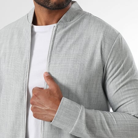 LBO - Veste Bomber Texturée 2138 Gris Chiné
