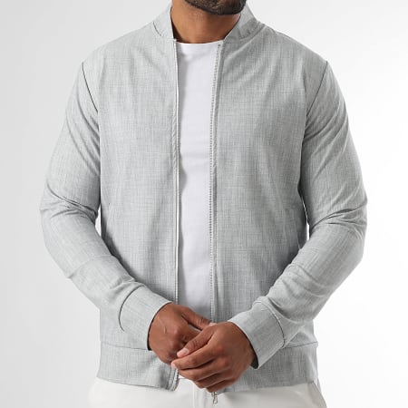 LBO - Veste Bomber Texturée 2138 Gris Chiné