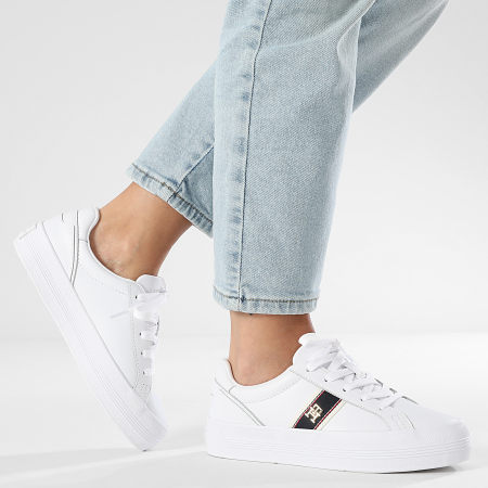 Tommy Hilfiger - Baskets Femme Vulc Webbing 8903 White