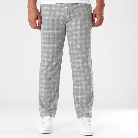 Classic Series - Regular Fit Pantalones a cuadros 28010 Gris Beige Detalles