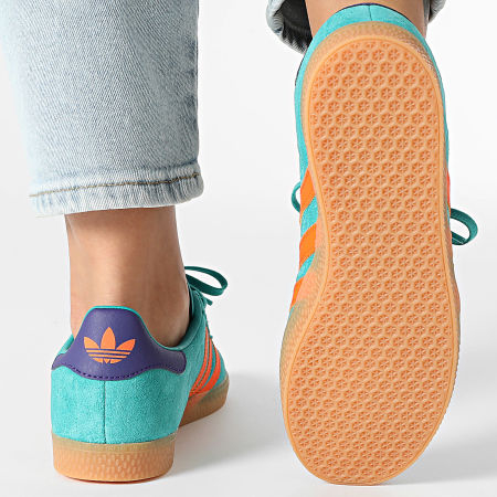 Scarpe da ginnastica Gazelle Donna J JR5943 Pure Teal Impact Orange  Collegiate Purple