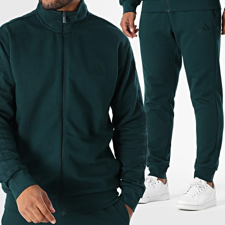 Adidas Sportswear - Ensemble De Survetement A Bandes 3 Stripes JX5546 Vert Bouteille