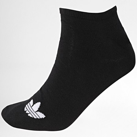 Adidas Originals - Lot De 3 Paires De Chaussettes Liner JV7400 Noir Gris Blanc