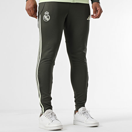 Adidas Sportswear - Ensemble De Survetement A Bandes Real Madrid JP4013 Vert Lime Gris Anthracite