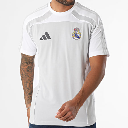 adidas Real Madrid シャツ 2XL グレー Adidas Sportswear - Tee Shirt With Stripes Real Madrid JN3062 Grey