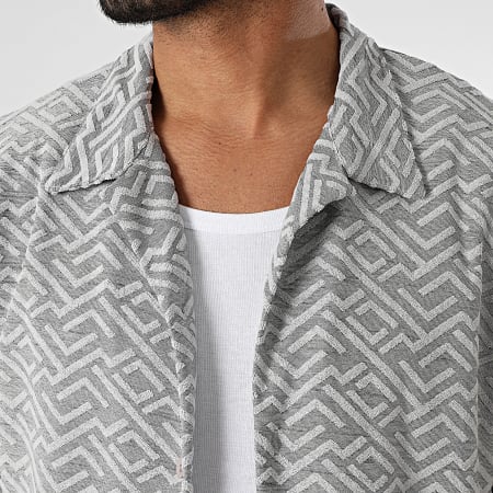 KZR - Ensemble Chemise Manches Courtes Et Short Jogging 232 Gris