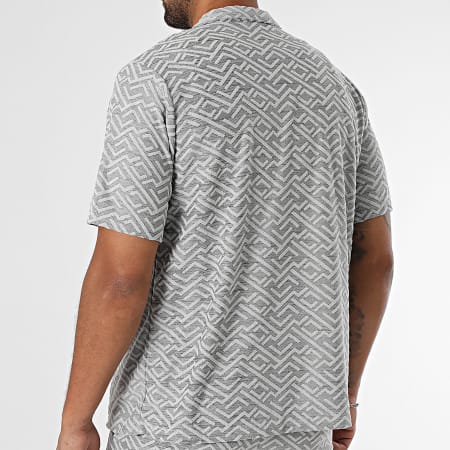 KZR - Ensemble Chemise Manches Courtes Et Short Jogging 232 Gris