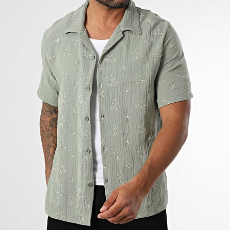 KZR - Chemise Manches Courtes Brodé 226 Vert Clair