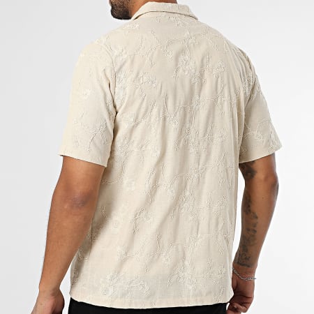 KZR - Chemise Manches Courtes Brodée 225 Beige