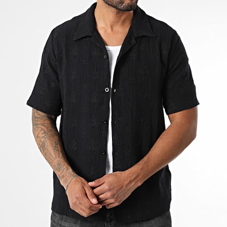 KZR - Chemise Manches Courtes Brodé 226 Noir