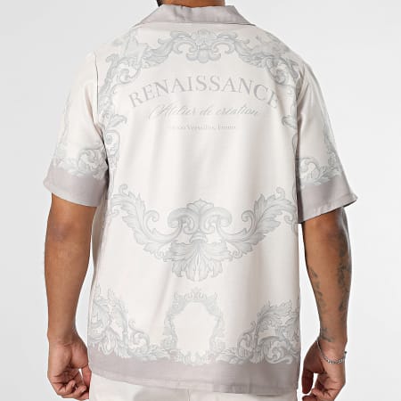 KZR - Ensemble Chemise Manches Courtes Et Short Jogging 215 Beige Clair Gris