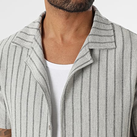 MTX - Ensemble Chemise Manches Courtes Et Short A Rayures 027 Gris