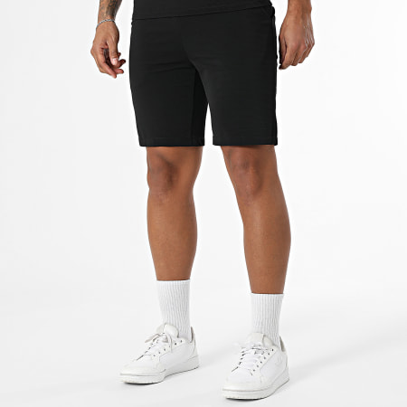 MTX - Ensemble Polo Manches Courtes Et Short Jogging Texturé 188 Noir
