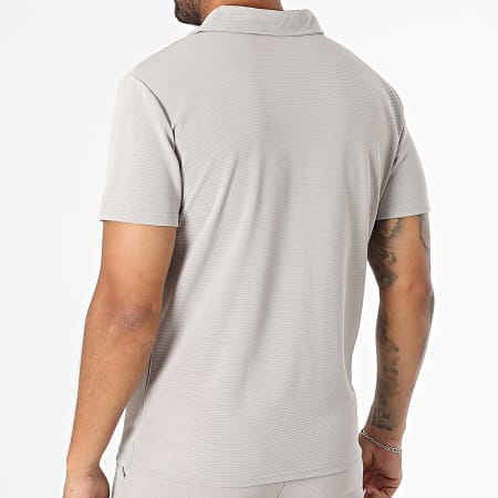 MTX - Ensemble Polo Manches Courtes Et Short Jogging Texturé 188 Gris