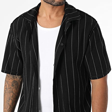 MTX - Ensemble De Chemise Manches Courtes Et Short Jogging A Rayures 208 Noir