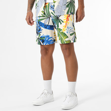 MTX - Ensemble Chemise Manches Courtes Et Short Jogging 802 Beige Bleu Roi Vert
