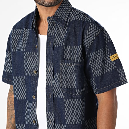 MTX - Ensemble Chemise Jean Manches Courtes Et Short Jean 18A Bleu Denim