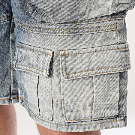 Uniplay - Short Cargo Jean 29B Bleu Denim