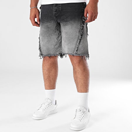 Uniplay - 24G Black Gray Gradient Jean Shorts