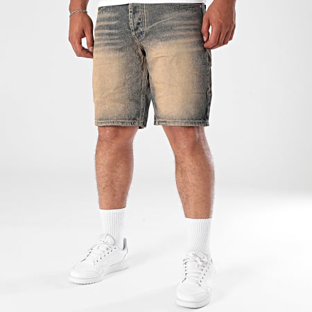 Uniplay - Jean Short 23B Blue Denim Beige