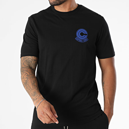 Dragon Ball Z - Black Blue Capsule Molleton Tee Shirt and Jogging Short Set