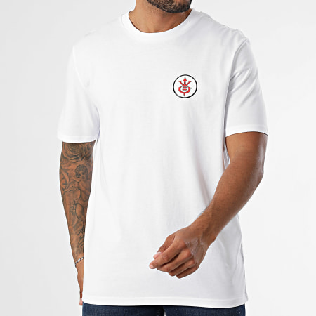Dragon Ball Z - Tee Shirt Oversize Large Badge Vegeta Blanc
