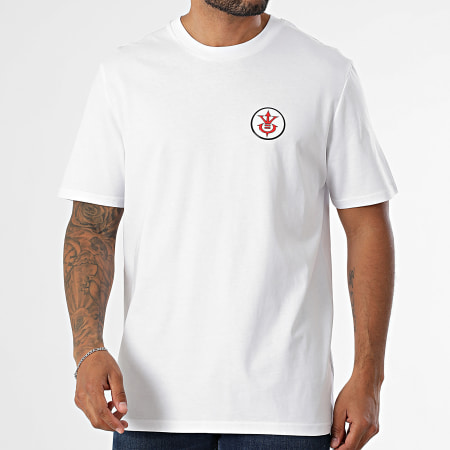 Dragon Ball Z - Tee Shirt Oversize Large Badge Vegeta Blanc
