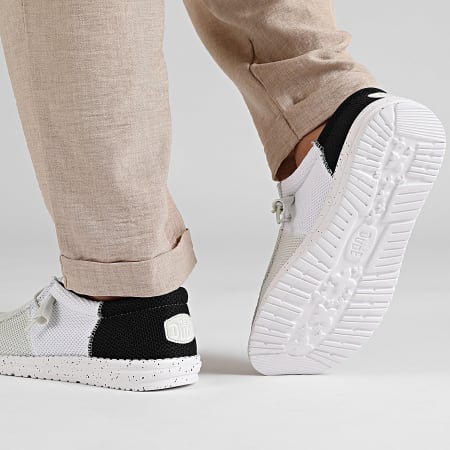Hey Dude - Mocassins Wally Tri Varsity Mesh White Black