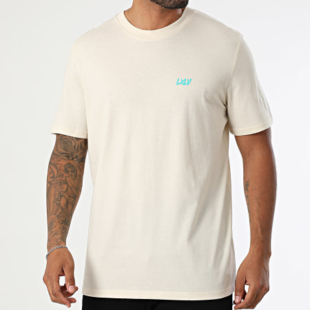 Luxury Lovers - Camiseta oversize South Beach Motors Club Beige Turquesa