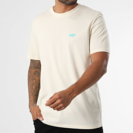 Luxury Lovers - Camiseta oversize South Beach Motors Club Beige Turquesa