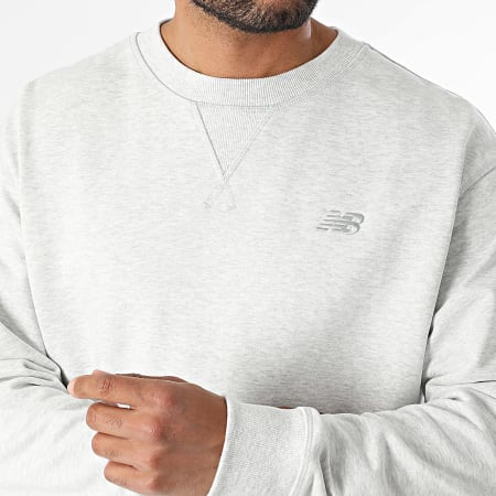 New Balance - Sweat Crewneck MT41506 Gris Clair Chiné