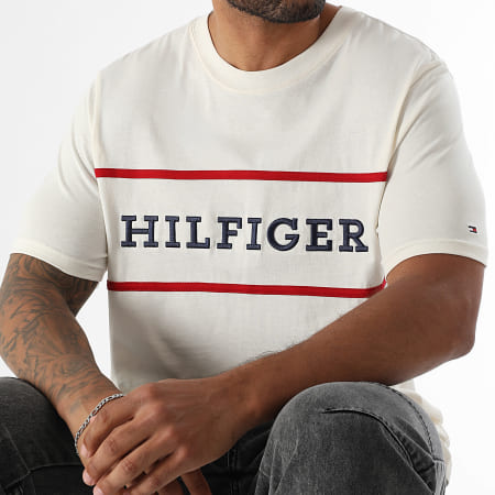 Tommy Hilfiger - Tee Shirt Americana Colourblock 9845 Beige Clair